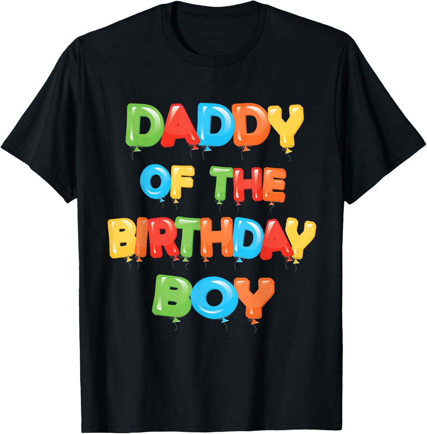 Daddy of The Birthday Boy Balloon Boys Party Small T-Shirt - T-Shirt | Black