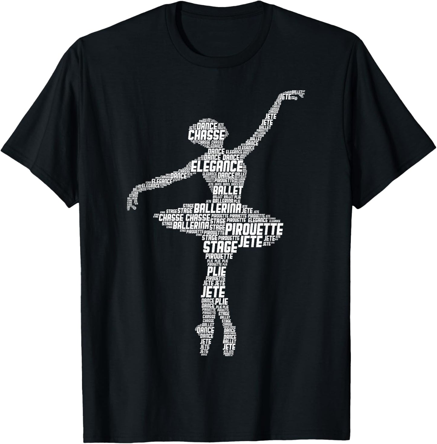 Ballerina Ballet Girls Women T-Shirt - T-Shirt | Black