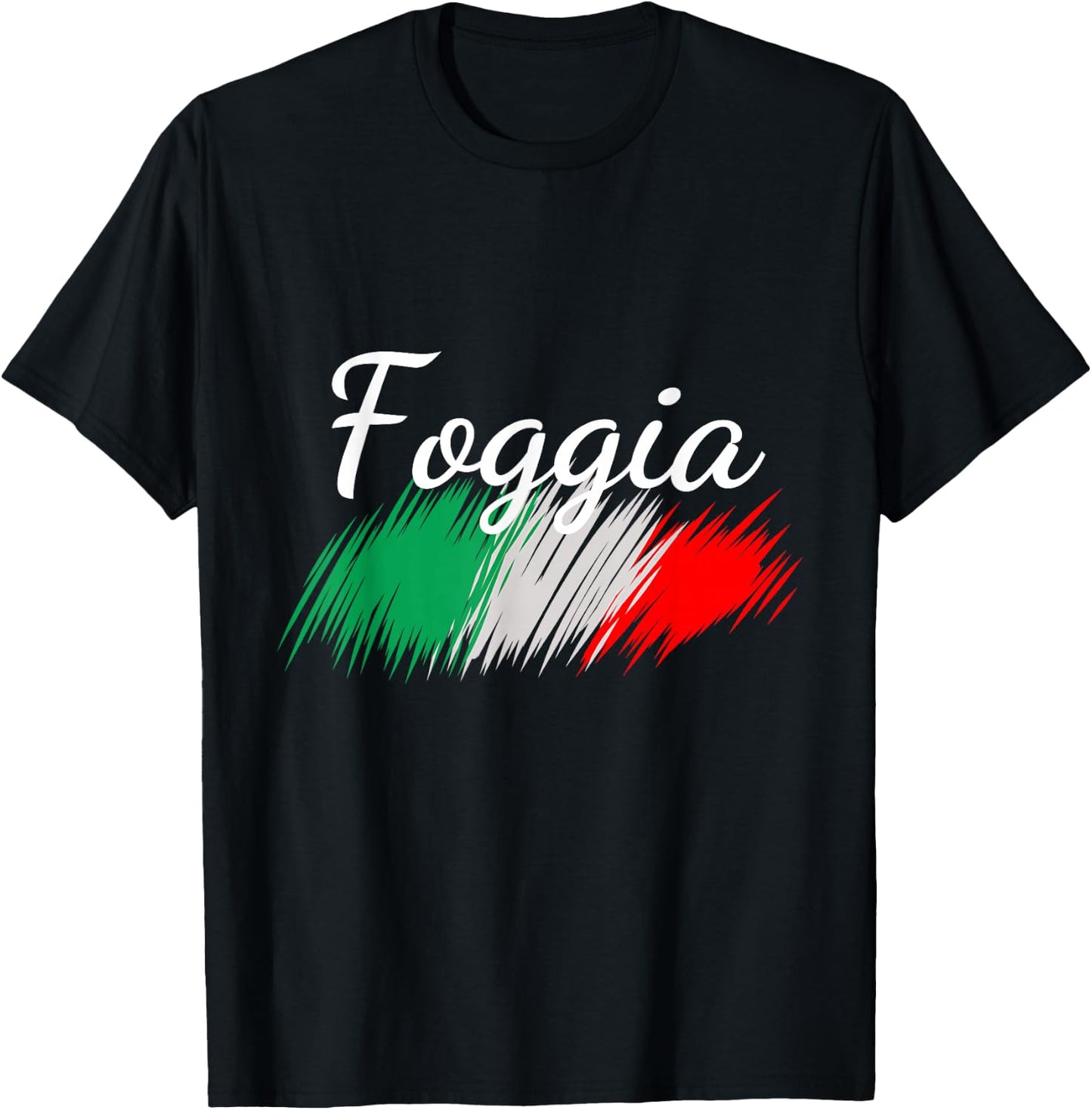 Foggia Italy Flag Italia Souvenir Matching Italian T-Shirt - T-Shirt | Black