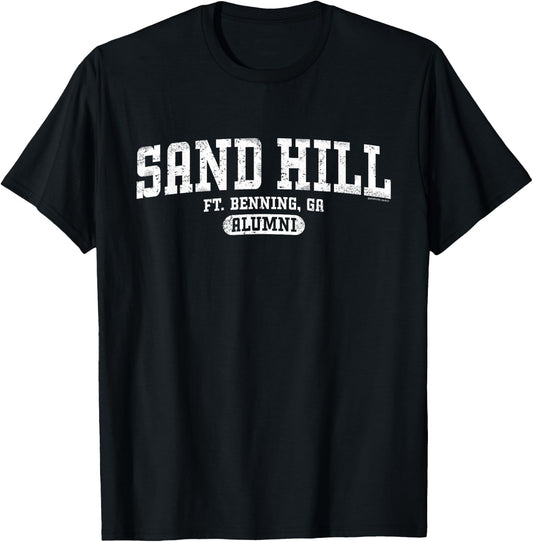 Sand Hill Alumni, Retro - Fort Benning, GA T-Shirt - T-Shirt | Black