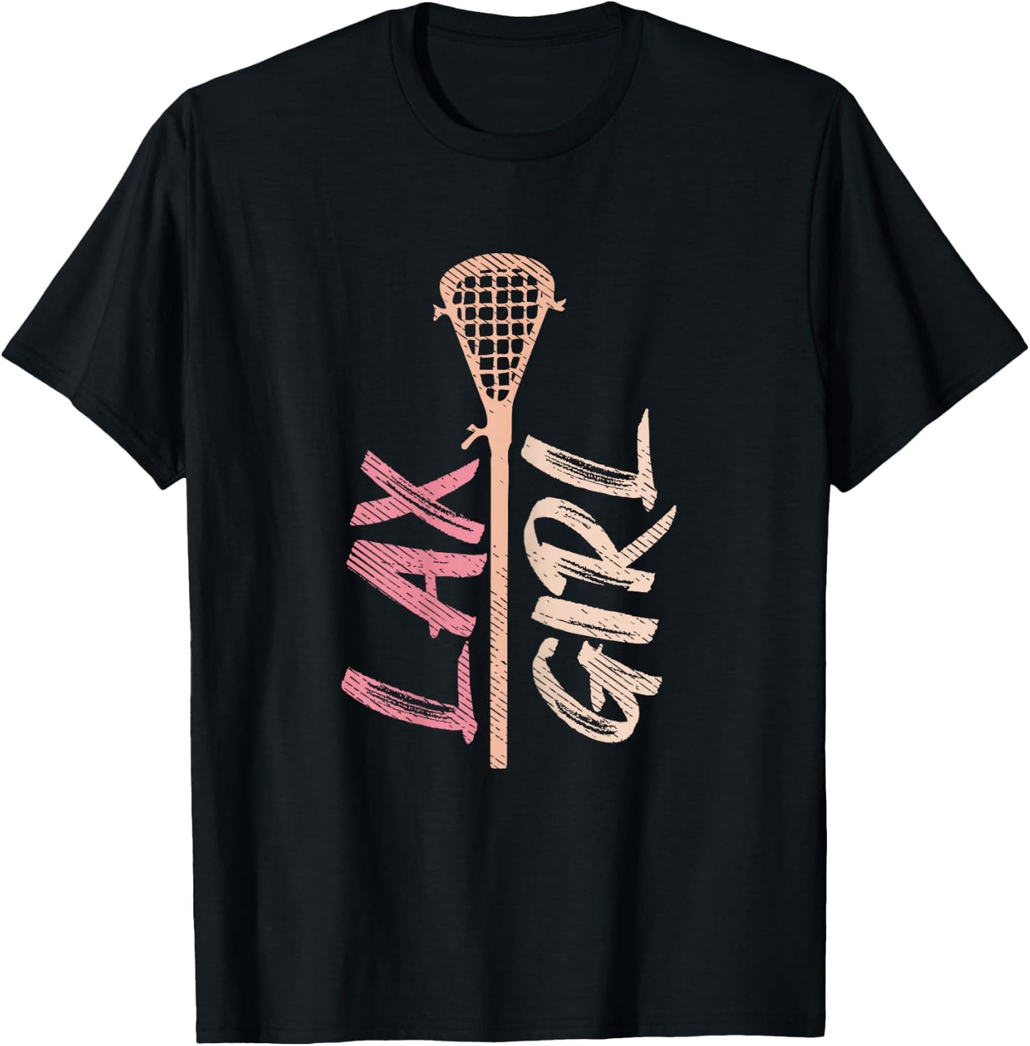 Lacrosse Stick Lax Girl Player Mom Goalie Wife Women Gift T-Shirt - T-Shirt | Black