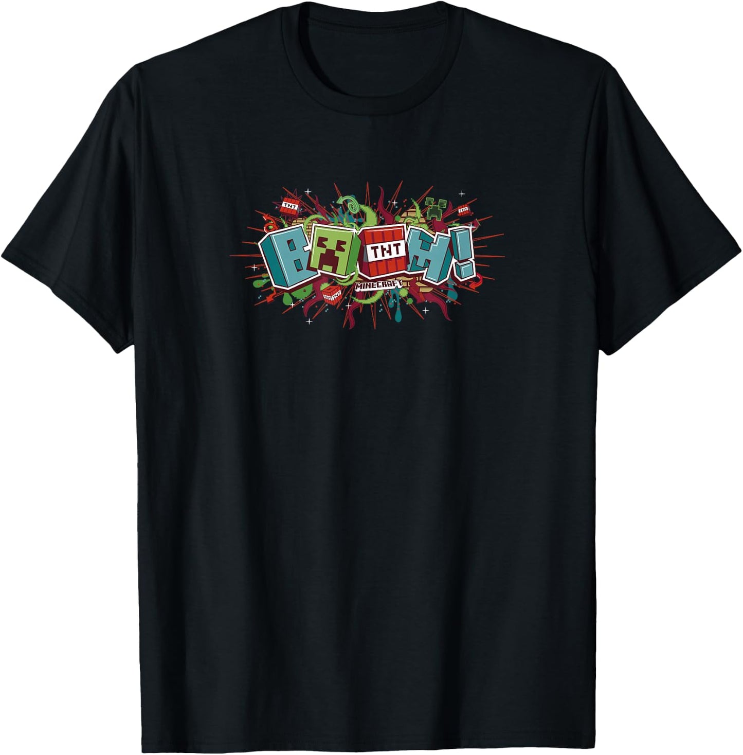 Minecraft Funtage BOOM! TNT Explosion T-Shirt - T-Shirt | Black