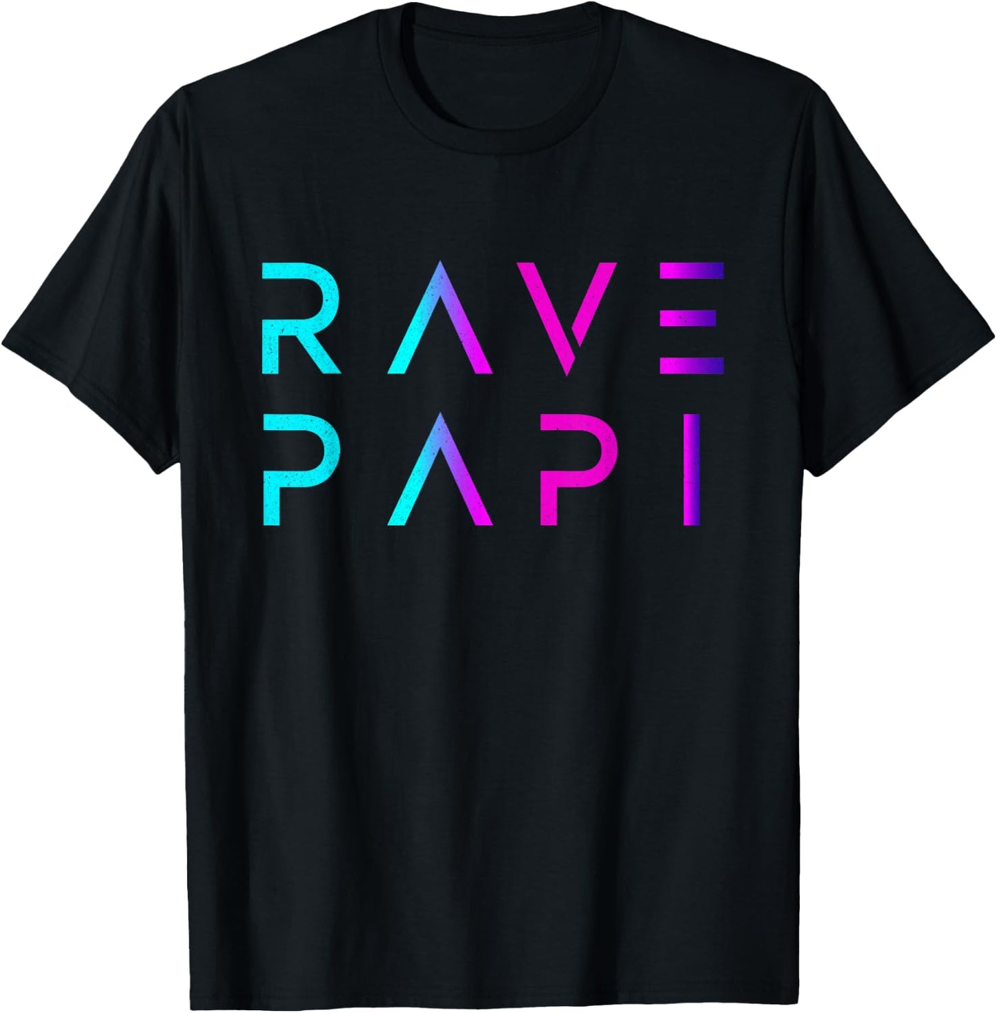 Rave Papi-EDM Festival Raver Daddy Fathers Groovy Cool T-Shirt - T-Shirt | Black