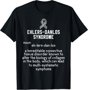 Ehlers Danlos Syndrome Black And White Zebra Stripe Meaning T-Shirt - T-Shirt | Black
