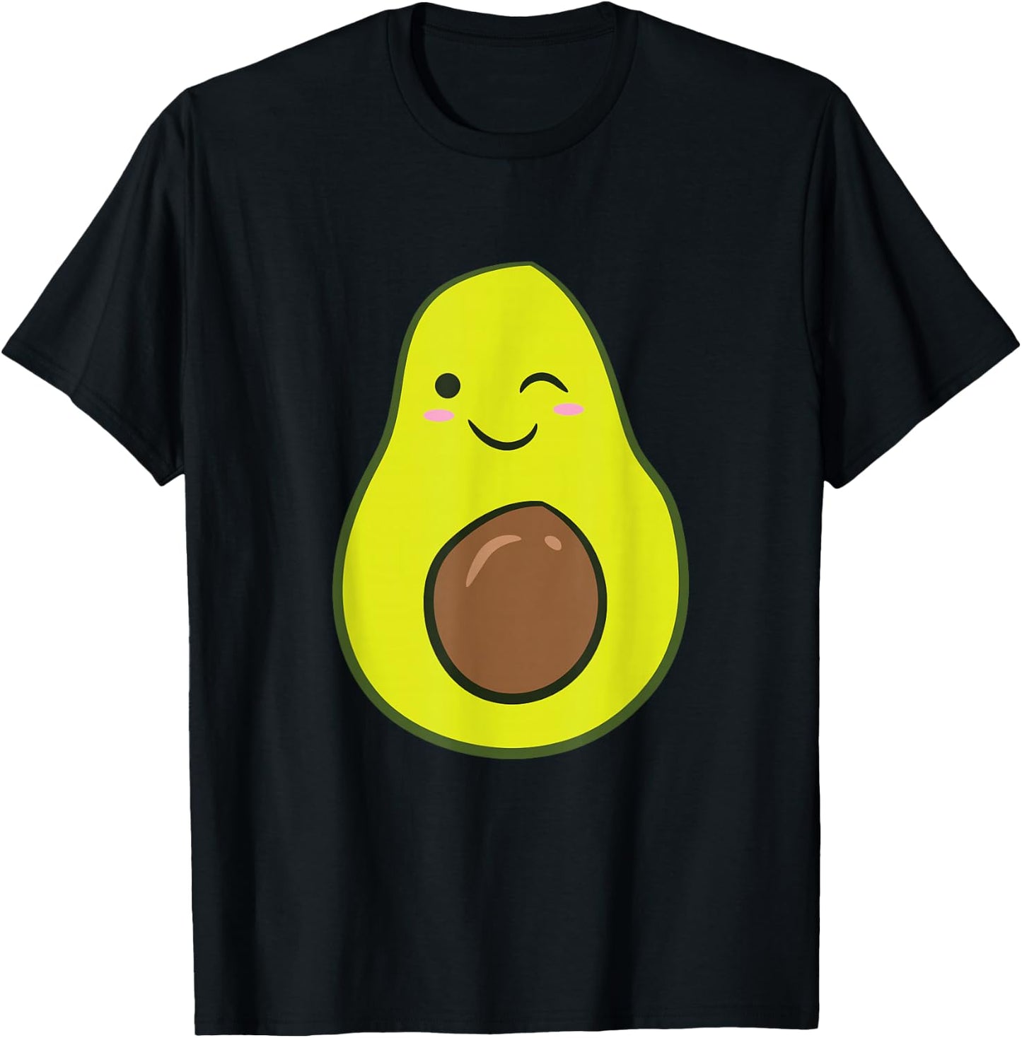 Cute Avocado Halloween Costume Kawaii Avocado T-Shirt - T-Shirt | Black