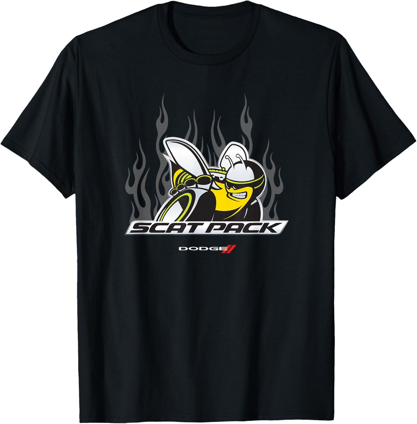 Dodge Scat Pack Flames T-Shirt - T-Shirt | Black