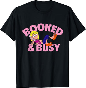 Disney Channel Lizzie McGuire Animated Lizzie Booked & Busy T-Shirt - T-Shirt | Black