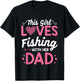 Daughter Fishing Shirt Dad Daughter Matching Fishing T-Shirt - T-Shirt | Black