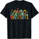 Minnesota Floral Vacation Group Matching T-Shirt - T-Shirt | Black