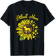 Pitbull Mom Sunflower Paw Pittie Dog Owner Mama Women Gift T-Shirt - T-Shirt | Black