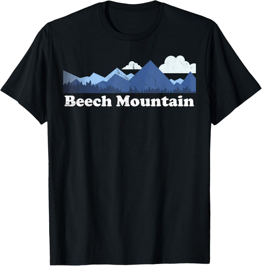 Beech Mountain North Carolina Blue Ridge Mountains NC T-Shirt - T-Shirt | Black