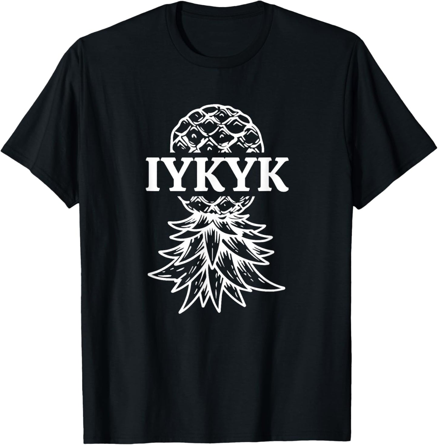 Upside Down Pineapple Swingers IYKYK T-Shirt - T-Shirt | Black