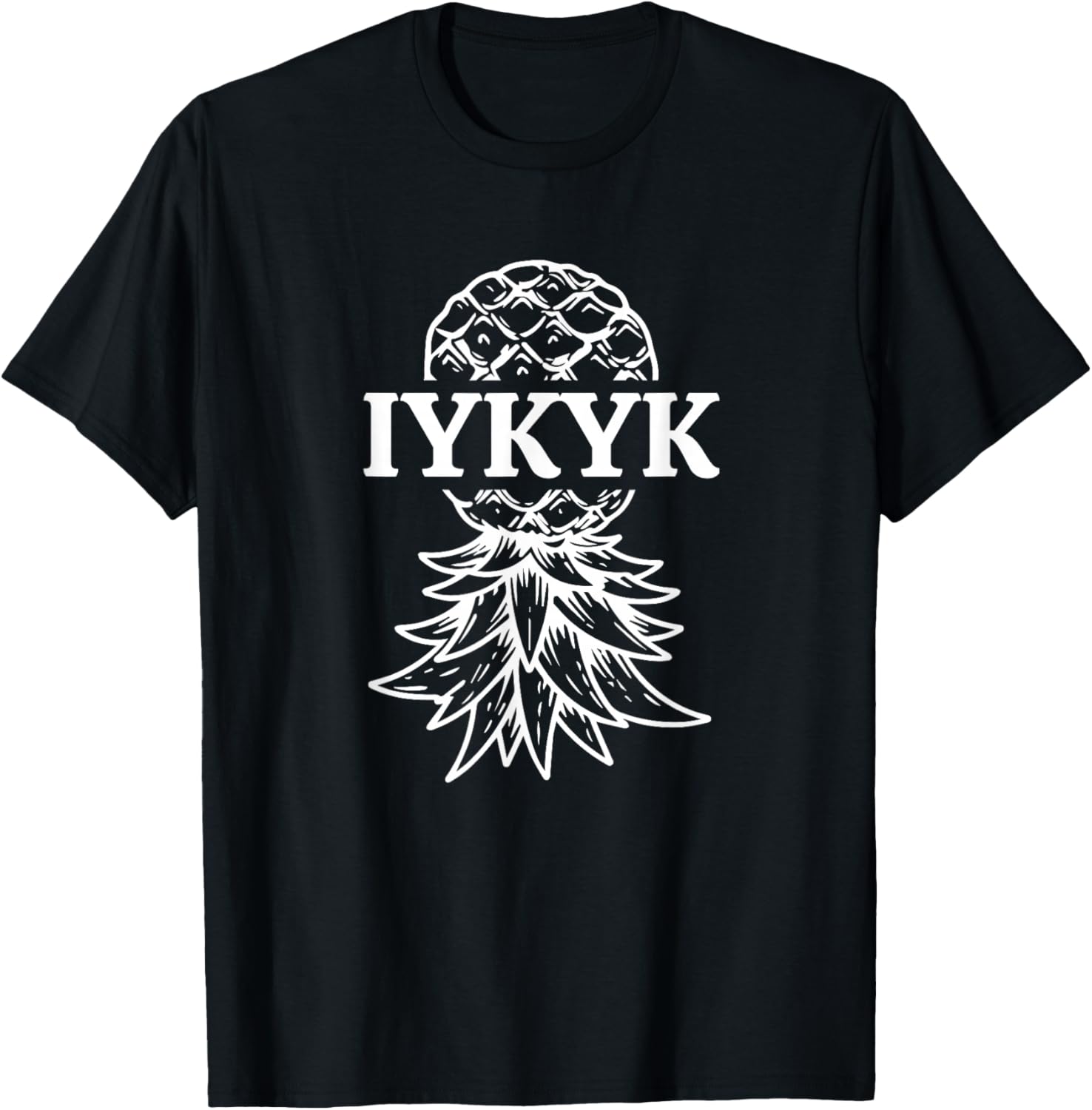 Upside Down Pineapple Swingers IYKYK T-Shirt - T-Shirt | Black
