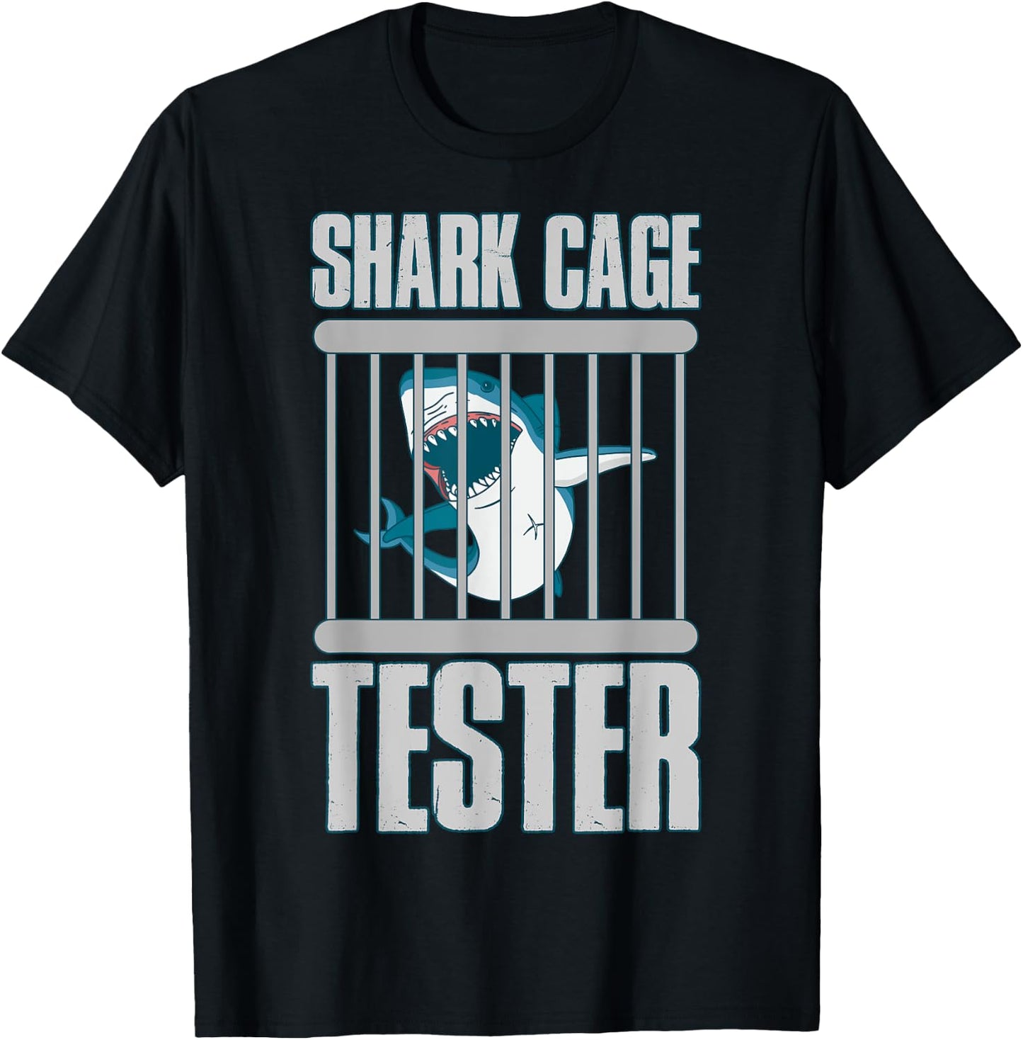 Shark Cage Tester T-Shirt - T-Shirt | Black