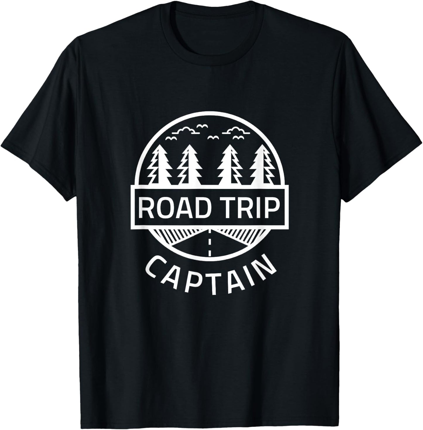 Road Trip Captain Outdoor Rv Camper Hiking Family Vacation T-Shirt - T-Shirt | Black
