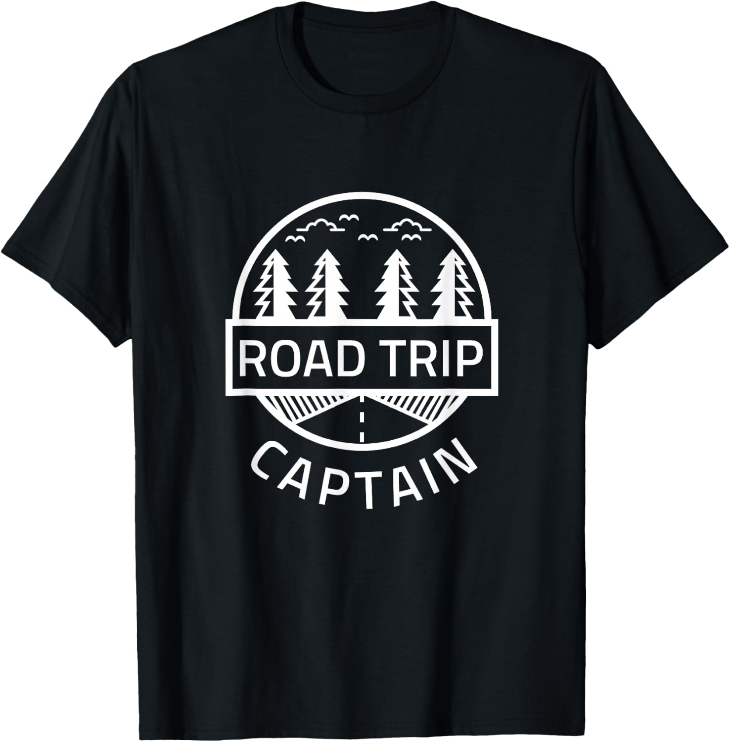 Road Trip Captain Outdoor Rv Camper Hiking Family Vacation T-Shirt - T-Shirt | Black
