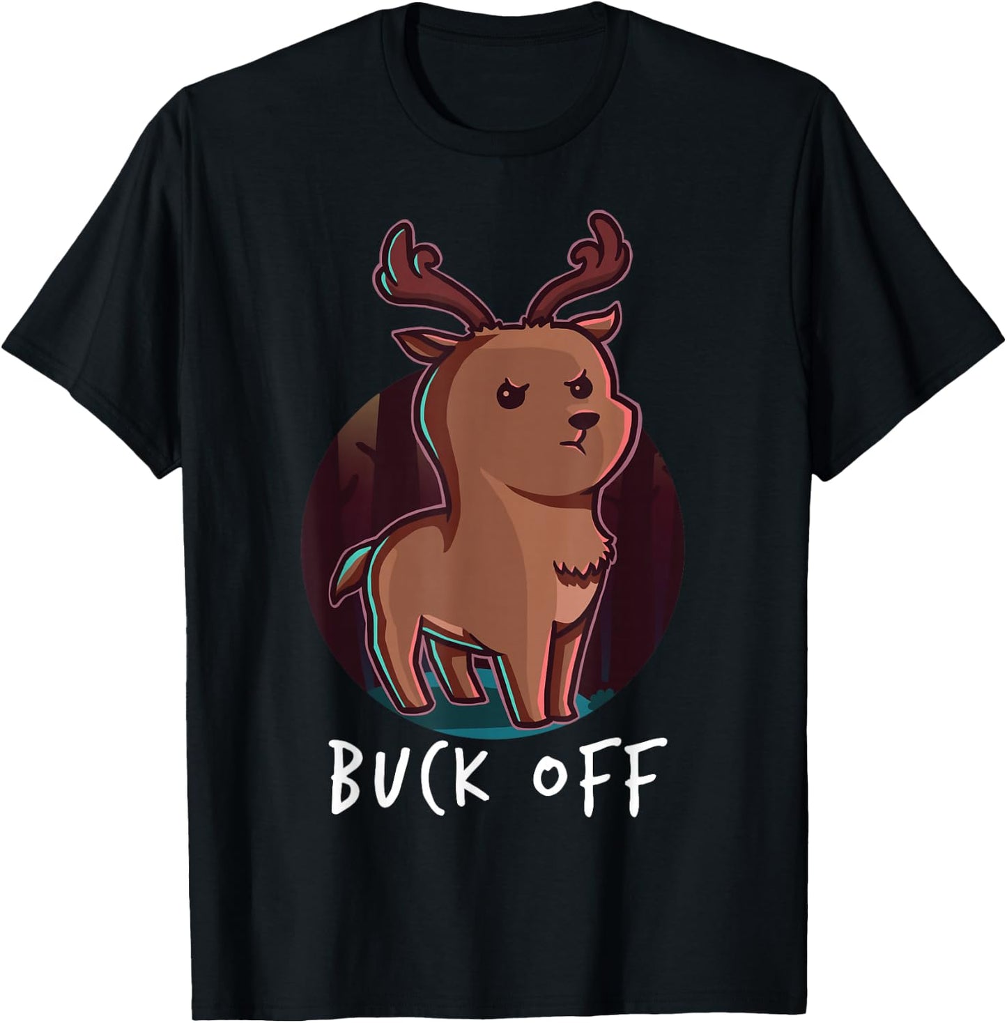 Buck Off Deer Hunter Middle Finger Deer Deer Hunter Hunting T-Shirt - T-Shirt | Black