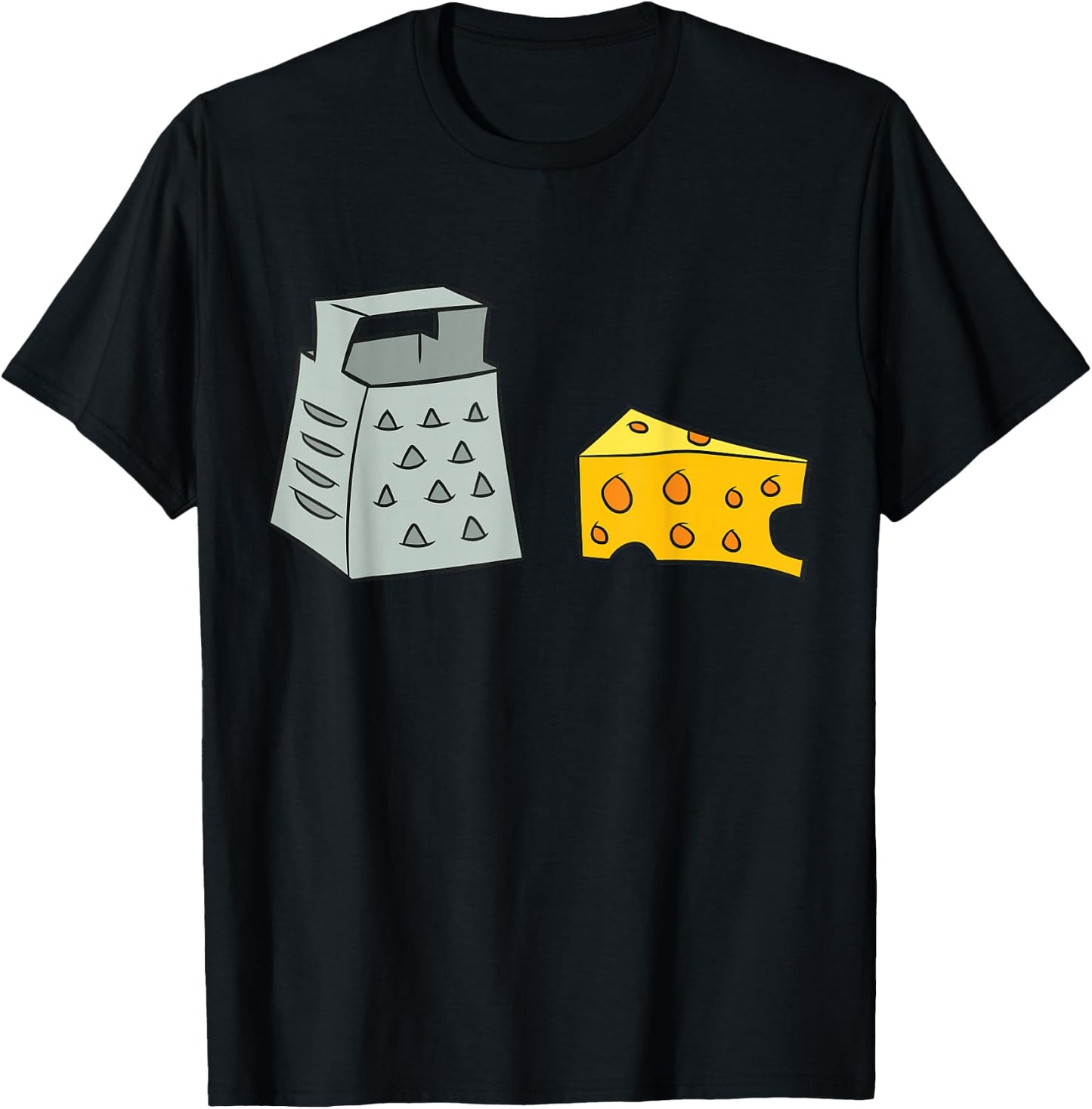 Cheese Lovers Gift Cheese Grater and Cheese T-Shirt - T-Shirt | Black