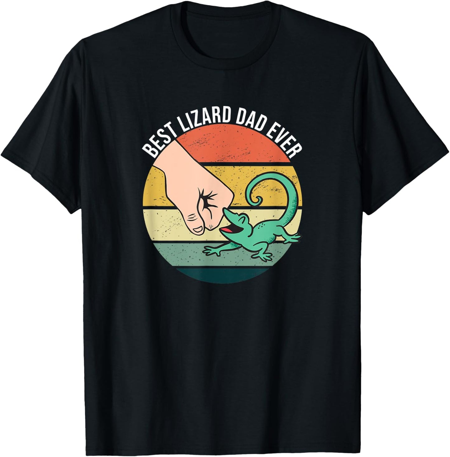 Best Lizard Dad Ever For Lizard Owner T-Shirt - T-Shirt | Black