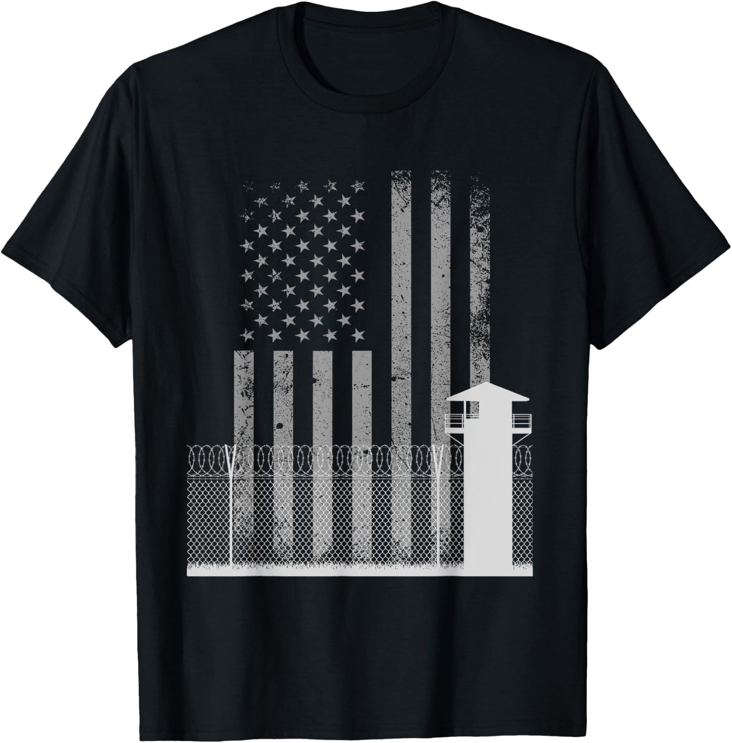 Border Control Patrol USA Conservative Republican Security T-Shirt - T-Shirt | Black