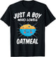Just A Boy Who Loves Oatmeal – Funny Oatmeal T-Shirt - T-Shirt | Black