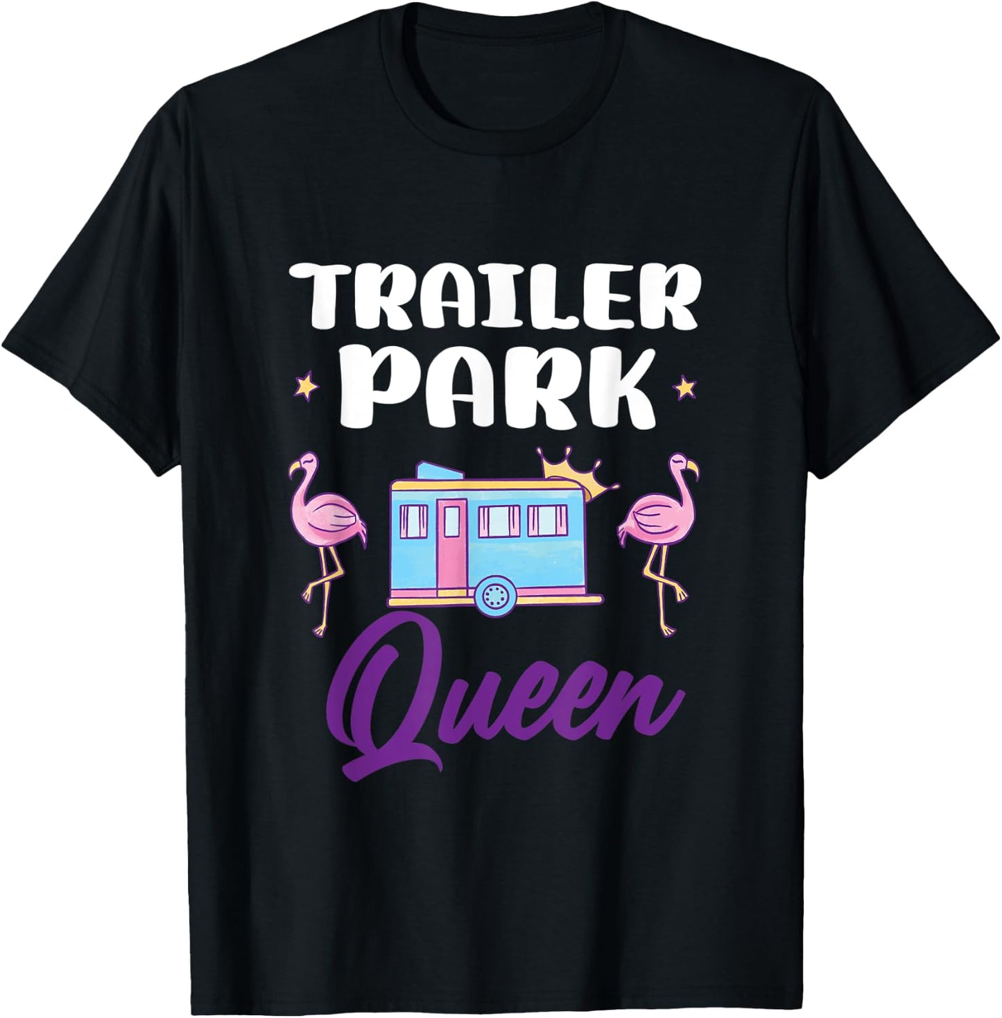 Funny Redneck Trailer Park Queen T-Shirt - T-Shirt | Black