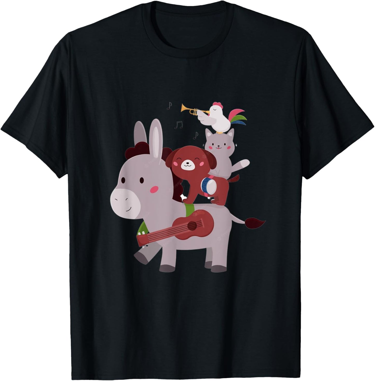 Bremen Town Musicians T-Shirt - T-Shirt | Black