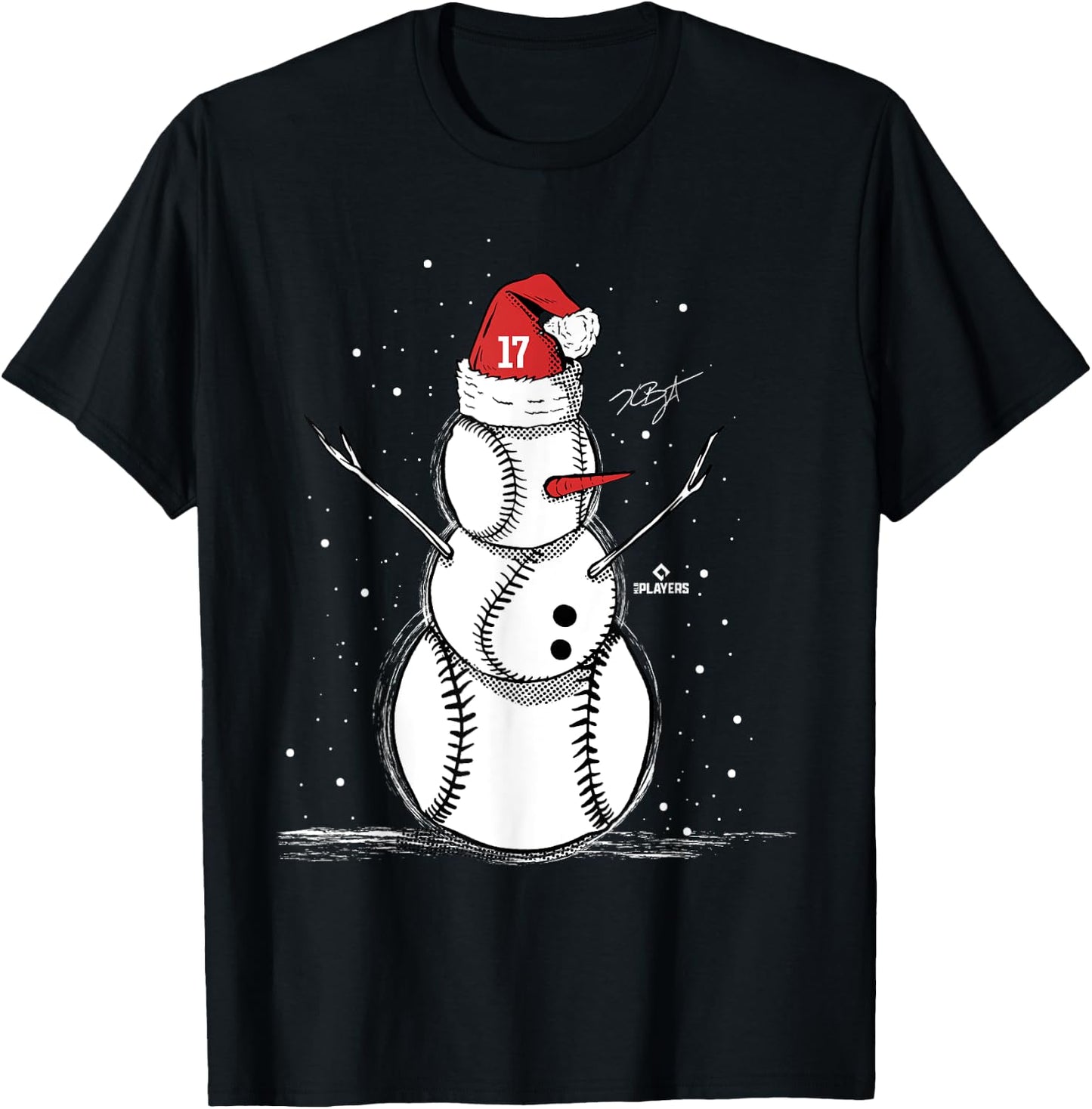 Kris Bryant Baseball Snowman T-Shirt - T-Shirt | Black