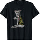 Pitbull I Love Dad Tattoo Funny Pitties Tattooed Fathers Day T-Shirt - T-Shirt | Black