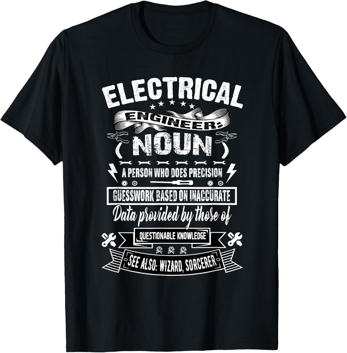 Funny Electrical Engineer definition Gift T-Shirt - T-Shirt | Black