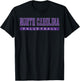 North Carolina Volleyball Purple Vintage Text T-Shirt - T-Shirt | Black
