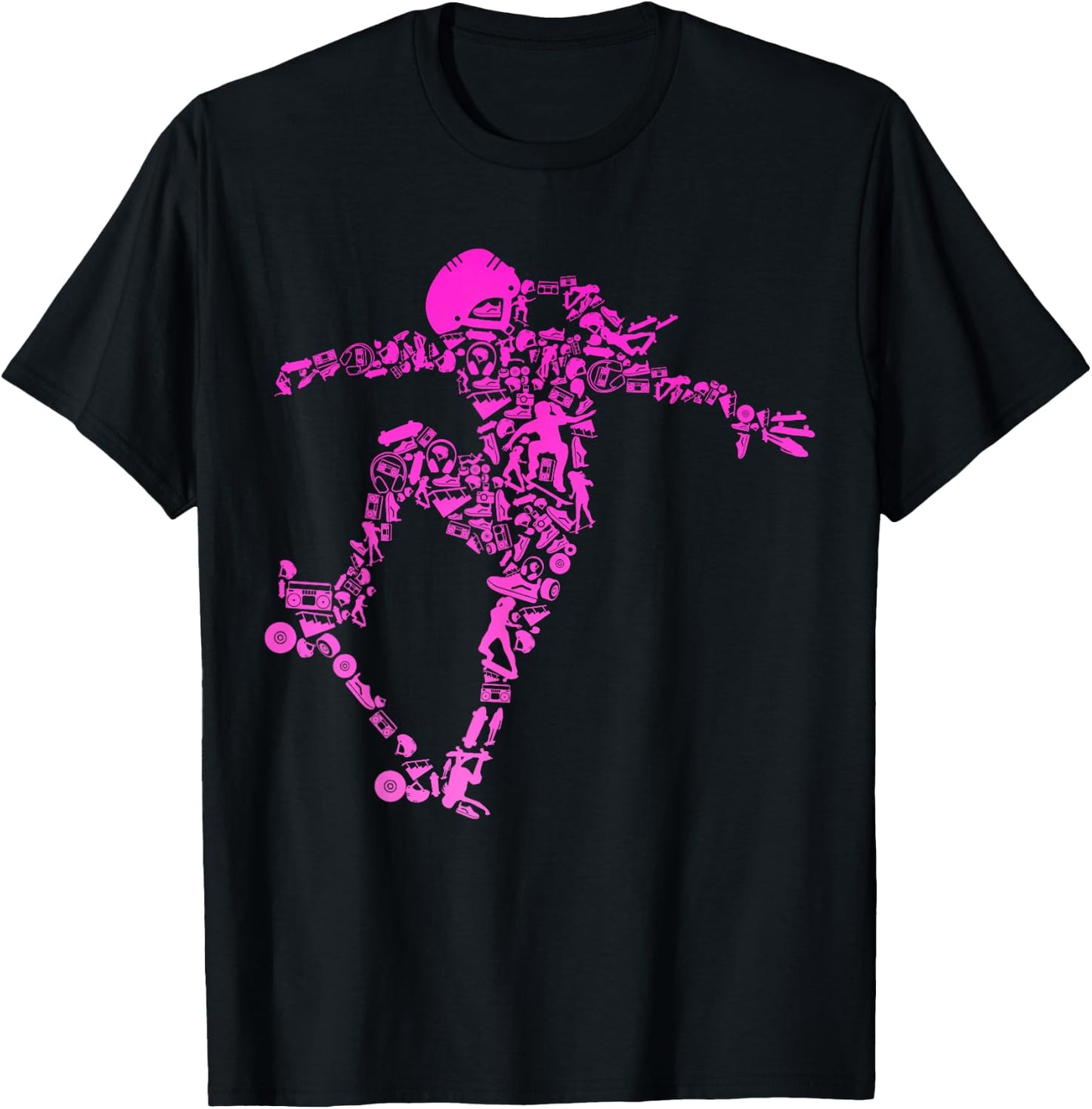 Skater Girl Skateboarder Girl Skateboard Gift T-Shirt - T-Shirt | Black