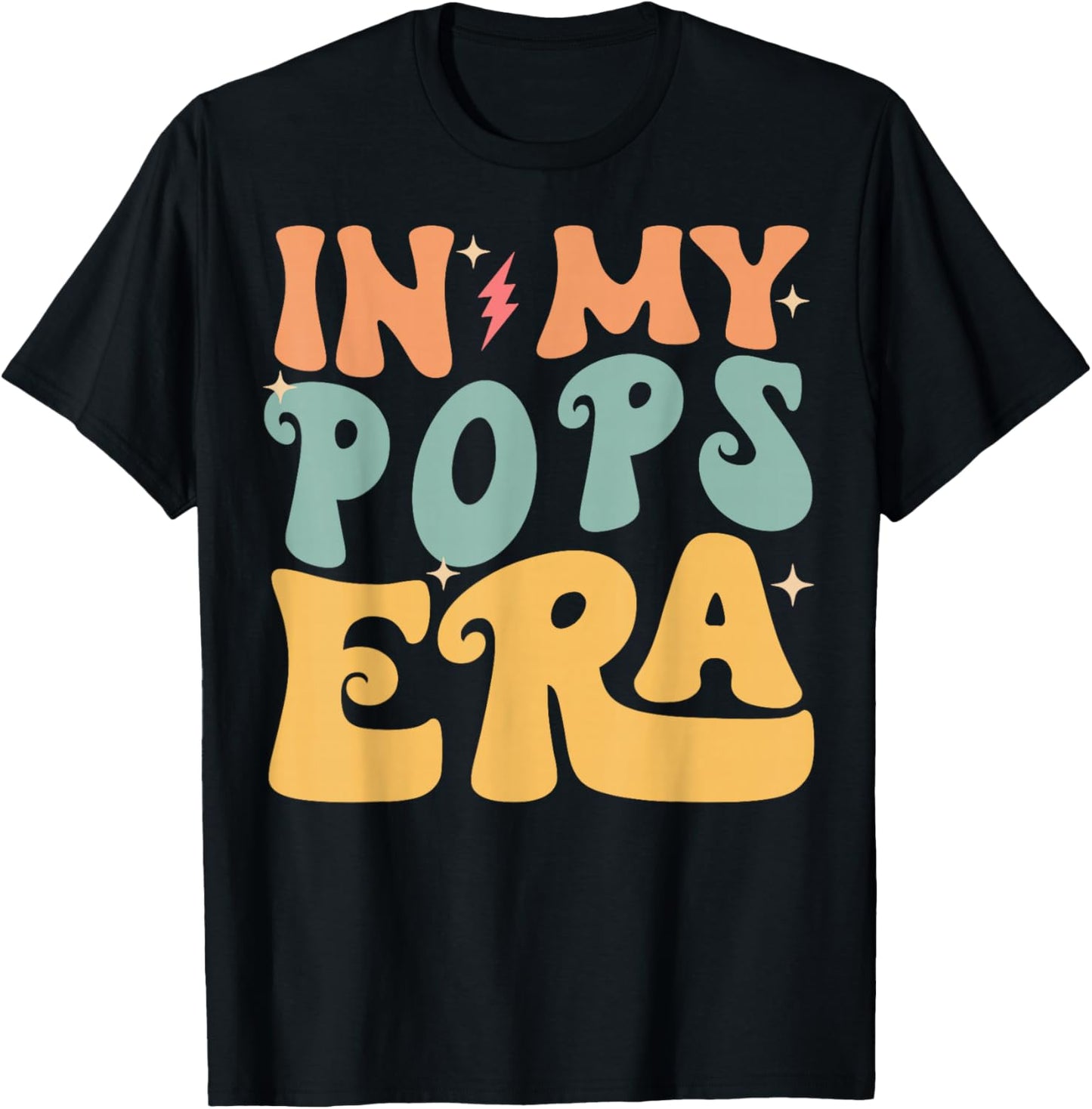 In My POPS Era Groovy Funny Grandpa Father's Day T-Shirt - T-Shirt | Black