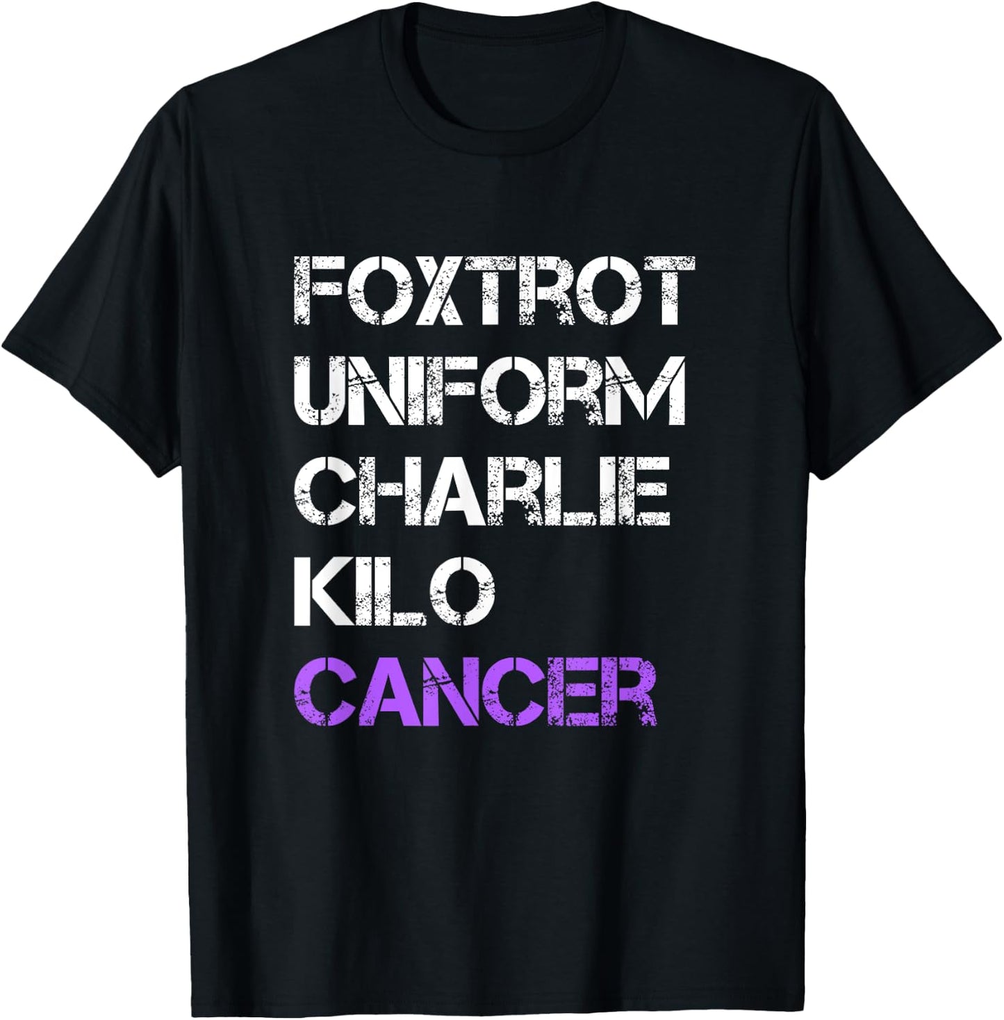 Foxtrot Uniform Charlie Kilo, Fuck Testicular Cancer T-Shirt - T-Shirt | Black