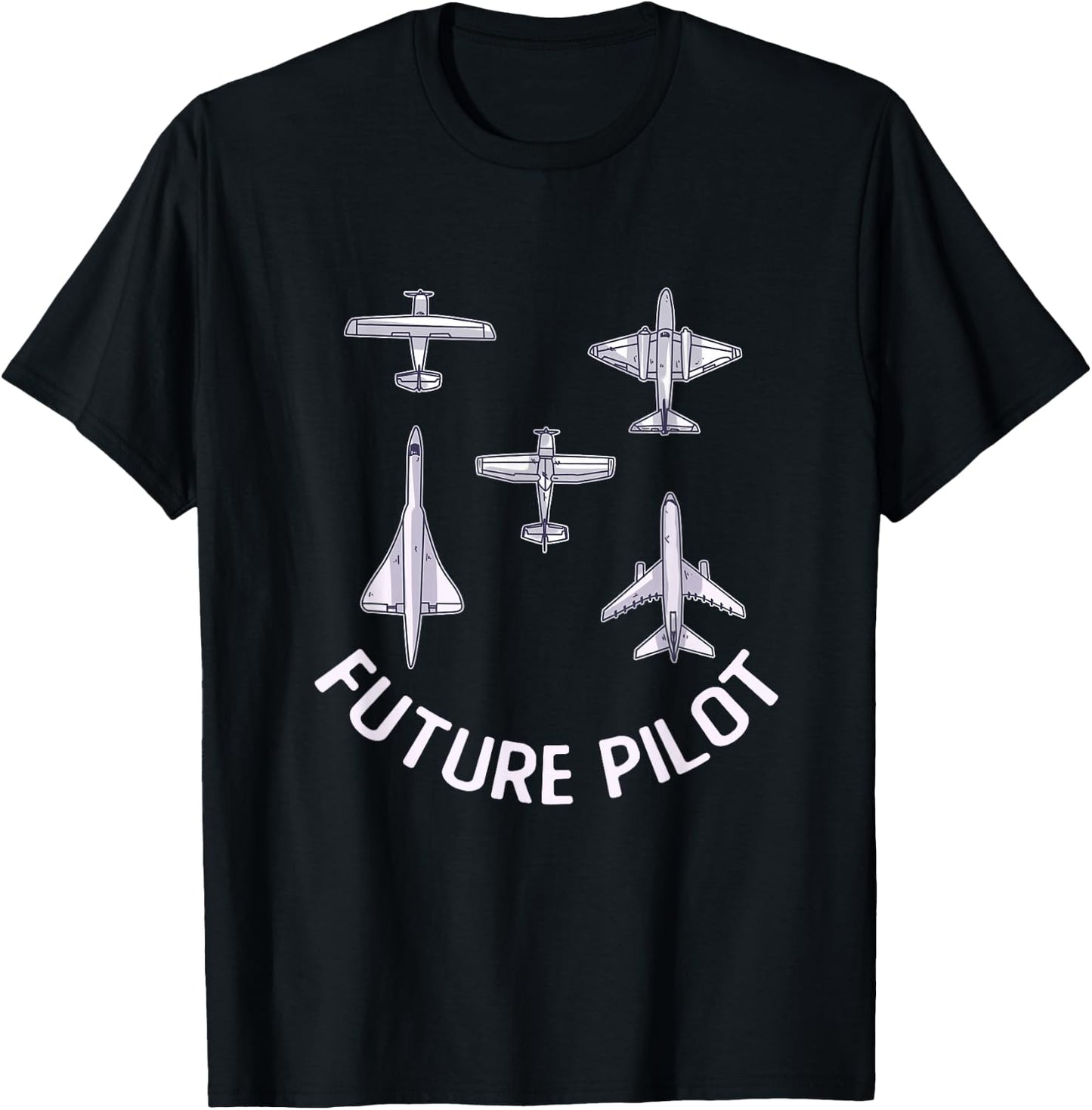 Future Pilot Fighter Jet Aircraft Airplane Plane T-Shirt - T-Shirt | Black