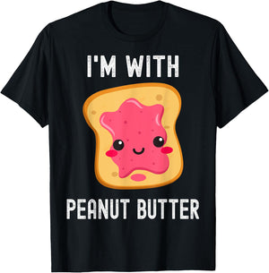 Funny Peanut Butter Jelly Matching Couples His & Hers T-Shirt - T-Shirt | Black