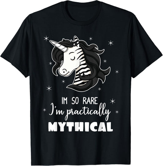 Mythical Unicorn Ehlers Danlos Black And White Zebra Stripe T-Shirt - T-Shirt | Black