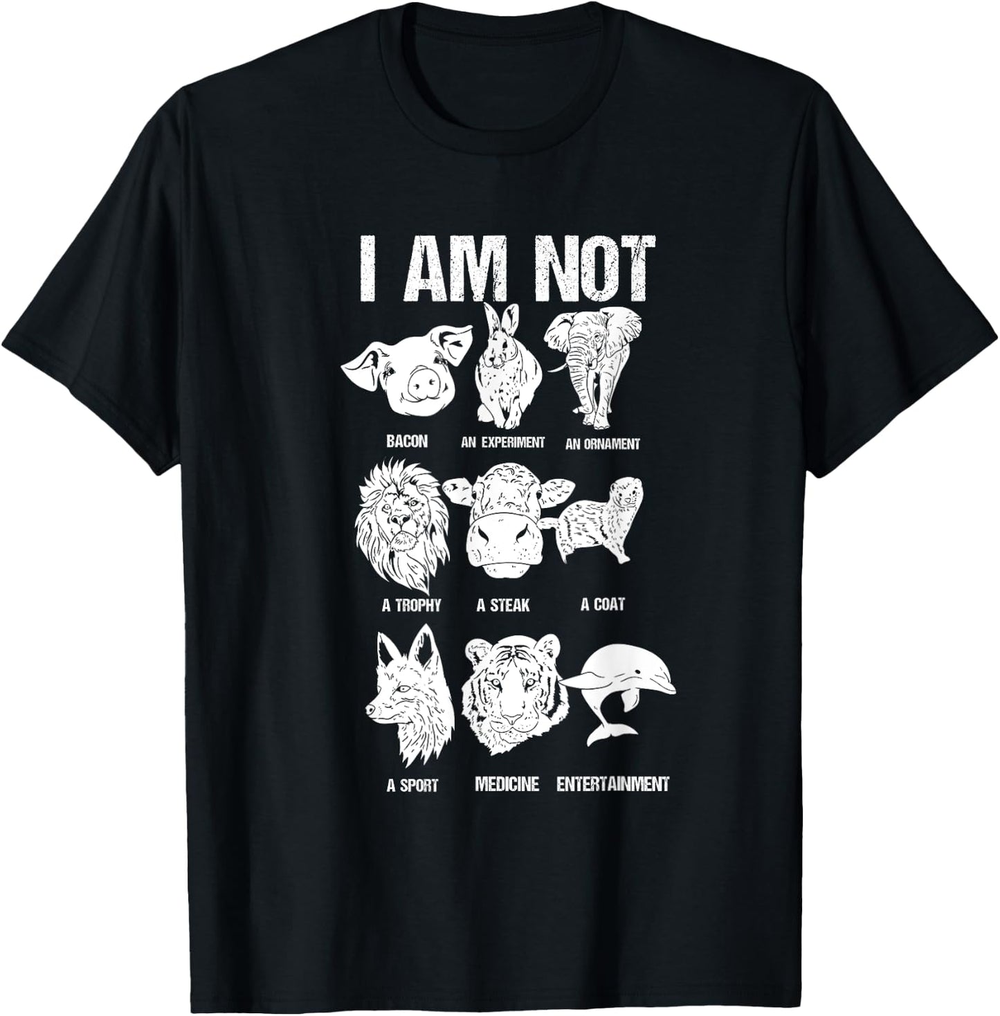 Animal Rights Animal Protection Go Vegan T-Shirt - T-Shirt | Black