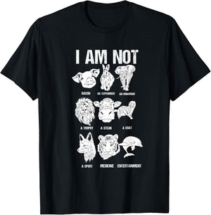 Animal Rights Animal Protection Go Vegan T-Shirt - T-Shirt | Black