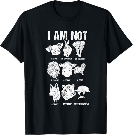 Animal Rights Animal Protection Go Vegan T-Shirt - T-Shirt | Black