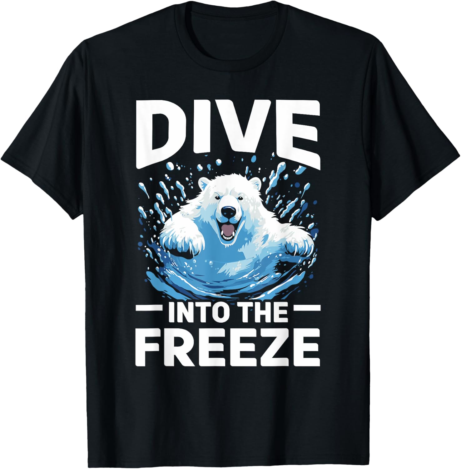 Polar Bear Plunge Icy Water Polar Plunge T-Shirt - T-Shirt | Black