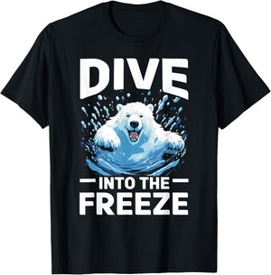 Polar Bear Plunge Icy Water Polar Plunge T-Shirt - T-Shirt | Black