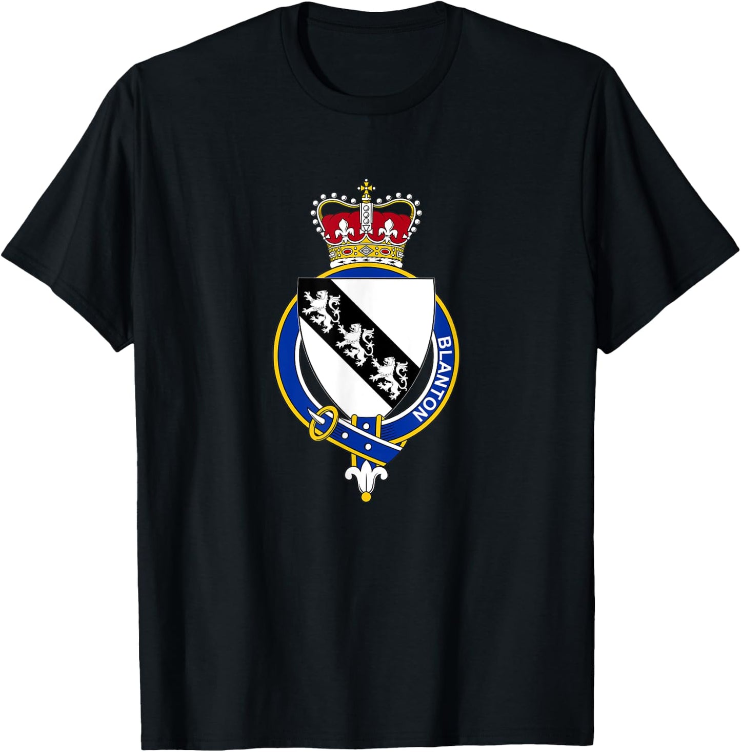 Blanton Coat of Arms - Family Crest T-Shirt - T-Shirt | Black