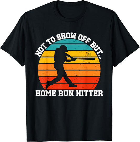 Funny Baseball Player Home Run Celebration Batter T-Shirt - T-Shirt | Black