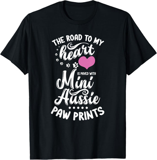 Miniature Australian Shepherd Lover Toy Dog Mini Aussie Mom Women Kids T-Shirt - T-Shirt | Black