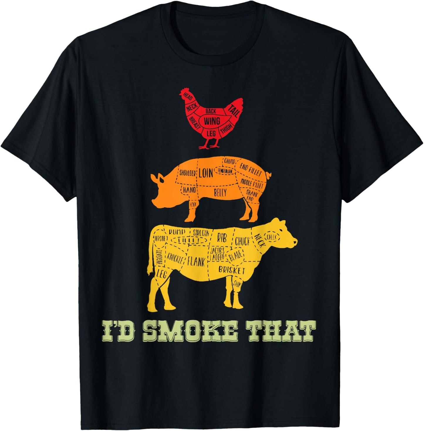 Id Smoke That - Barbecue - BBQ T-Shirt - T-Shirt | Black