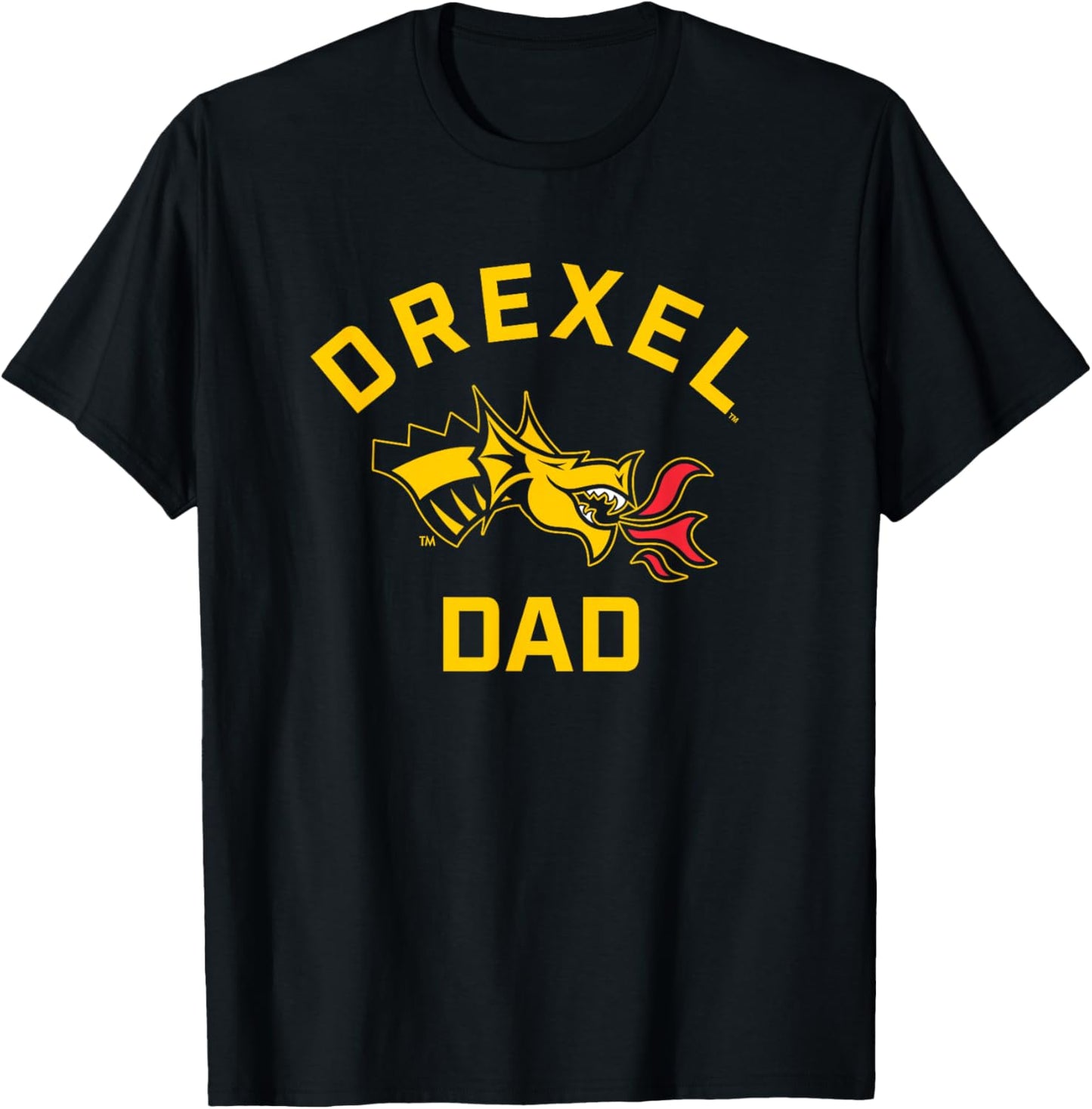 Drexel University Dragons Arched Dad T-Shirt - T-Shirt | Black
