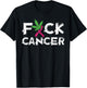Pot Leaf Cannabis gift | Fuck Cancer gift T-Shirt - T-Shirt | Black