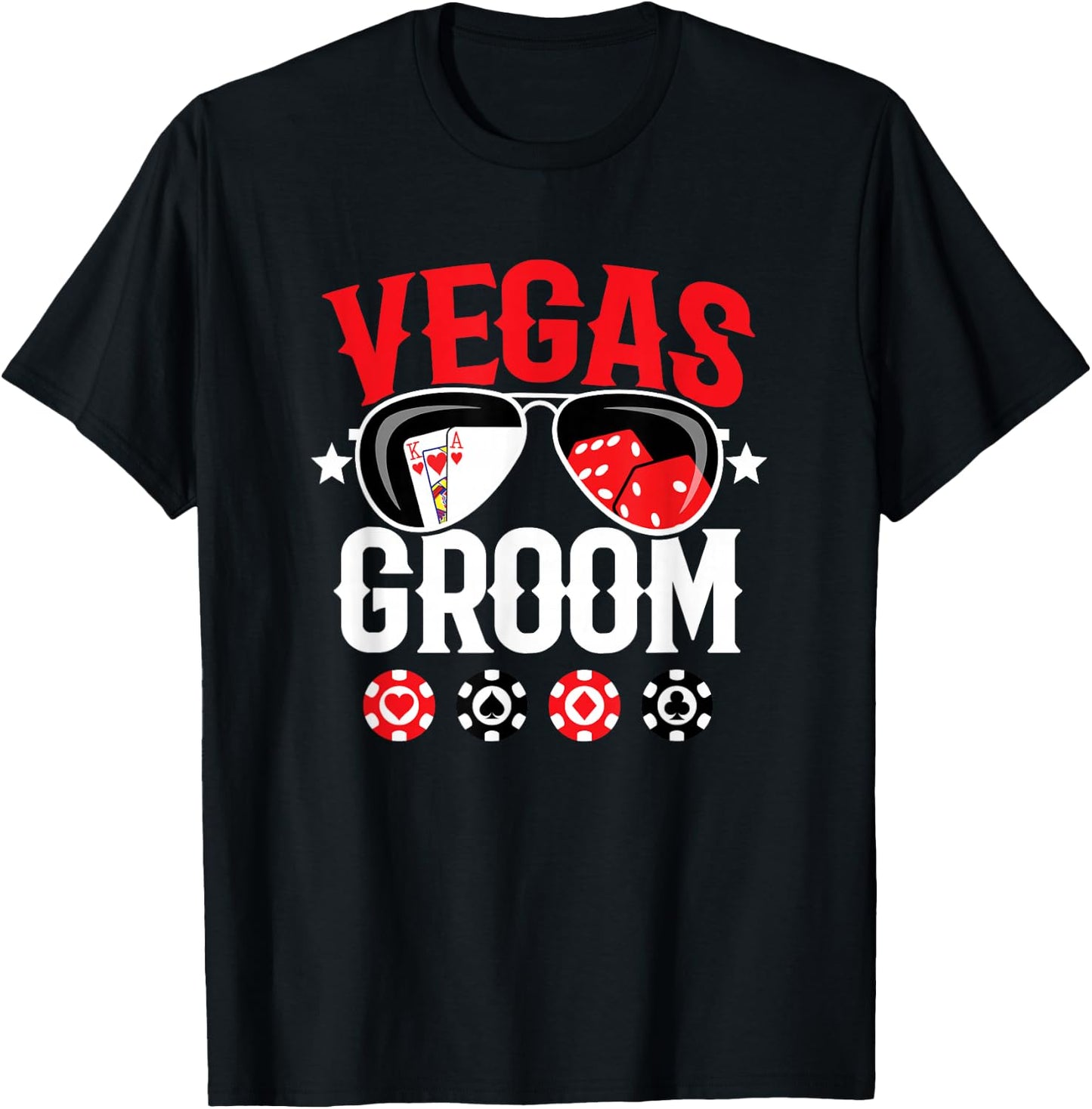 Vegas Bachelor Party - Married in Vegas - Groom Squad T-Shirt - T-Shirt | Black