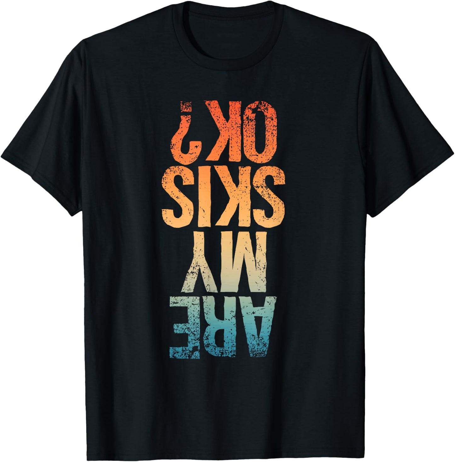 Funny Ski Design Women Kids Boys Girls Skiing Lover T-Shirt - T-Shirt | Black
